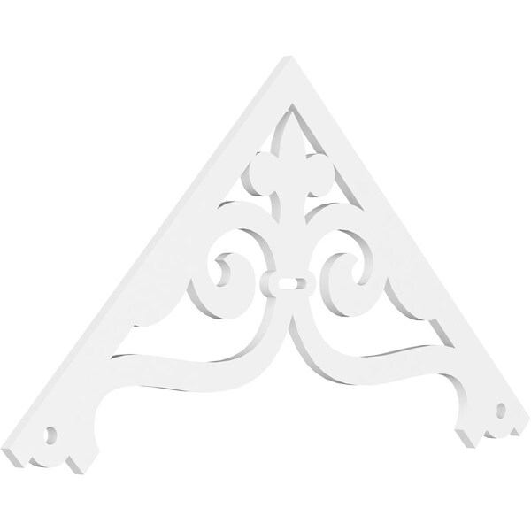 Ekena Millwork Pitch Finley Architectural Grade PVC Gable Pediment, 60"W x 30"H x 1"P (12/12) GPP060X030X100FIN - main